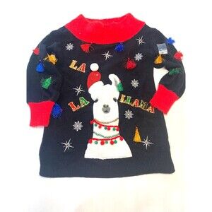 Holiday Time La Lama Christmas Ugly Sweater Size M NWOT